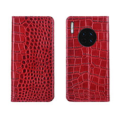 Handytasche Stand Schutzhülle Leder Hülle T06 für Huawei Mate 30 Pro 5G Rot