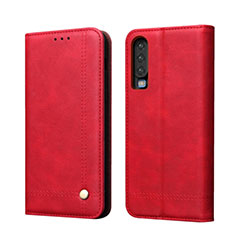 Handytasche Stand Schutzhülle Leder Hülle T07 für Huawei P30 Rot
