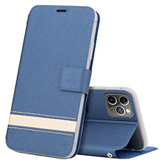 Handytasche Stand Schutzhülle Leder Hülle T08 für Apple iPhone 11 Pro Blau