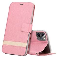 Handytasche Stand Schutzhülle Leder Hülle T08 für Apple iPhone 11 Pro Rosa