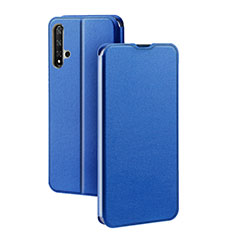 Handytasche Stand Schutzhülle Leder Hülle T08 für Huawei Nova 5T Blau