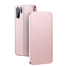 Handytasche Stand Schutzhülle Leder Hülle T08 für Huawei P30 Pro Rosegold