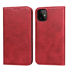Handytasche Stand Schutzhülle Leder Hülle T09 für Apple iPhone 11 Rot
