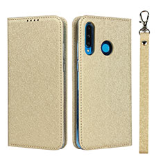 Handytasche Stand Schutzhülle Leder Hülle T09 für Huawei P30 Lite Gold