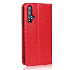Handytasche Stand Schutzhülle Leder Hülle T11 für Huawei Nova 5T Rot