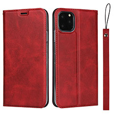 Handytasche Stand Schutzhülle Leder Hülle T12 für Apple iPhone 11 Pro Rot