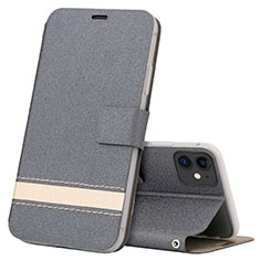 Handytasche Stand Schutzhülle Leder Hülle T14 für Apple iPhone 11 Grau