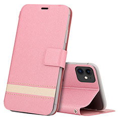 Handytasche Stand Schutzhülle Leder Hülle T14 für Apple iPhone 11 Rosa