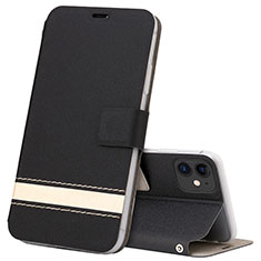 Handytasche Stand Schutzhülle Leder Hülle T14 für Apple iPhone 11 Schwarz