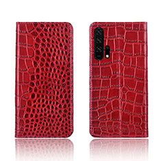 Handytasche Stand Schutzhülle Leder Hülle T14 für Huawei Honor 20 Pro Rot