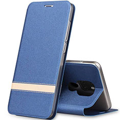 Handytasche Stand Schutzhülle Leder Hülle T14 für Huawei Mate 20 Blau