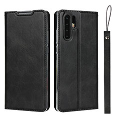 Handytasche Stand Schutzhülle Leder Hülle T14 für Huawei P30 Pro New Edition Schwarz