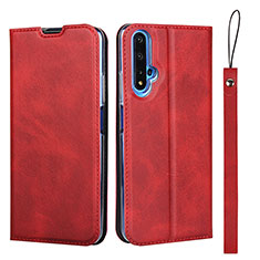 Handytasche Stand Schutzhülle Leder Hülle T15 für Huawei Honor 20 Rot