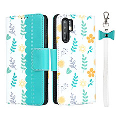 Handytasche Stand Schutzhülle Leder Hülle T15 für Huawei P30 Pro New Edition Cyan