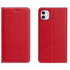 Handytasche Stand Schutzhülle Leder Hülle T17 für Apple iPhone 11 Rot