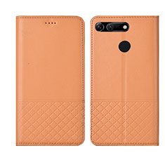 Handytasche Stand Schutzhülle Leder Hülle T17 für Huawei Honor View 20 Orange