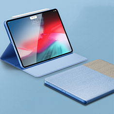 Handytasche Stand Schutzhülle Leder L01 für Apple iPad Pro 11 (2018) Hellblau