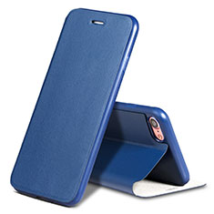 Handytasche Stand Schutzhülle Leder L01 für Apple iPhone SE (2020) Blau