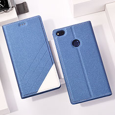 Handytasche Stand Schutzhülle Leder L01 für Huawei GR3 (2017) Blau