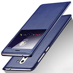 Handytasche Stand Schutzhülle Leder L01 für Huawei Honor 6X Pro Blau
