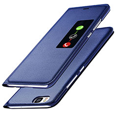 Handytasche Stand Schutzhülle Leder L01 für Huawei P8 Blau