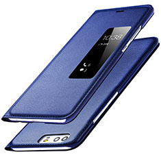 Handytasche Stand Schutzhülle Leder L01 für Huawei P9 Plus Blau