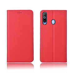 Handytasche Stand Schutzhülle Leder L01 für Samsung Galaxy A8s SM-G8870 Rot