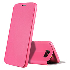 Handytasche Stand Schutzhülle Leder L01 für Samsung Galaxy S7 Edge G935F Pink