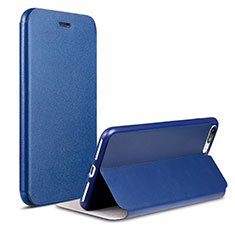 Handytasche Stand Schutzhülle Leder L02 für Apple iPhone 8 Plus Blau