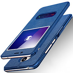 Handytasche Stand Schutzhülle Leder L02 für Huawei Honor 6A Blau
