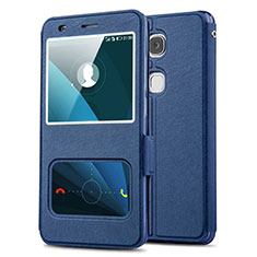 Handytasche Stand Schutzhülle Leder L02 für Huawei Honor X5 Blau
