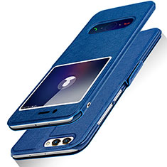 Handytasche Stand Schutzhülle Leder L03 für Huawei Honor V10 Blau