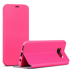 Handytasche Stand Schutzhülle Leder P01 für Samsung Galaxy S8 Pink