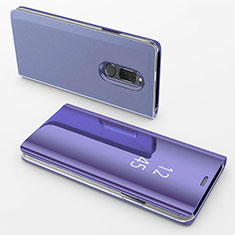 Handytasche Stand Schutzhülle Leder Rahmen Spiegel Tasche für Huawei G10 Violett