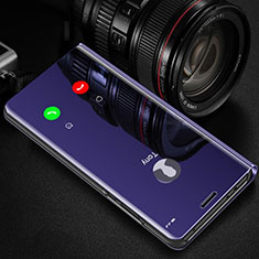 Handytasche Stand Schutzhülle Leder Rahmen Spiegel Tasche für Huawei Honor View 30 Pro 5G Violett
