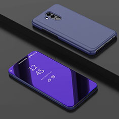 Handytasche Stand Schutzhülle Leder Rahmen Spiegel Tasche für Huawei Mate 20 Lite Violett
