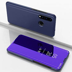 Handytasche Stand Schutzhülle Leder Rahmen Spiegel Tasche für Huawei P30 Lite New Edition Violett