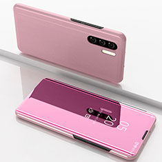 Handytasche Stand Schutzhülle Leder Rahmen Spiegel Tasche für Huawei P30 Pro New Edition Rosa