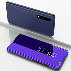 Handytasche Stand Schutzhülle Leder Rahmen Spiegel Tasche für Huawei P30 Violett