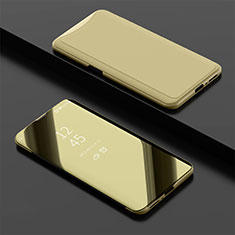 Handytasche Stand Schutzhülle Leder Rahmen Spiegel Tasche für Oppo Find X Gold