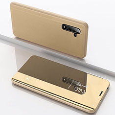 Handytasche Stand Schutzhülle Leder Rahmen Spiegel Tasche für Samsung Galaxy Note 10 5G Gold