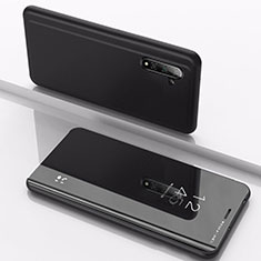 Handytasche Stand Schutzhülle Leder Rahmen Spiegel Tasche für Samsung Galaxy Note 10 5G Schwarz