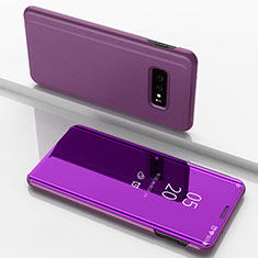 Handytasche Stand Schutzhülle Leder Rahmen Spiegel Tasche für Samsung Galaxy S10e Pink