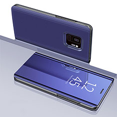 Handytasche Stand Schutzhülle Leder Rahmen Spiegel Tasche für Samsung Galaxy S9 Violett