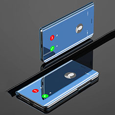 Handytasche Stand Schutzhülle Leder Rahmen Spiegel Tasche für Xiaomi CC9e Blau