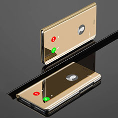 Handytasche Stand Schutzhülle Leder Rahmen Spiegel Tasche für Xiaomi CC9e Gold