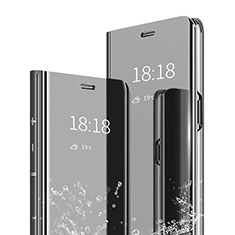 Handytasche Stand Schutzhülle Leder Rahmen Spiegel Tasche für Xiaomi Mi 9 Pro 5G Schwarz