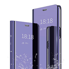 Handytasche Stand Schutzhülle Leder Rahmen Spiegel Tasche für Xiaomi Mi 9 Pro 5G Violett