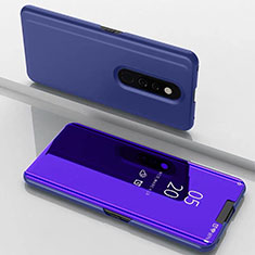 Handytasche Stand Schutzhülle Leder Rahmen Spiegel Tasche für Xiaomi Mi 9T Pro Blau