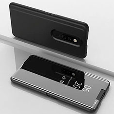 Handytasche Stand Schutzhülle Leder Rahmen Spiegel Tasche für Xiaomi Mi 9T Pro Schwarz